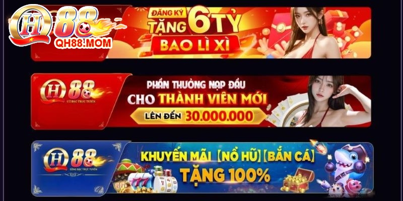 Tổng hợp khuyến mãi Qh88 dành cho thành viên chính thức